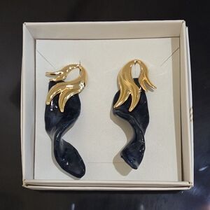 Navy Ceramic Earrings